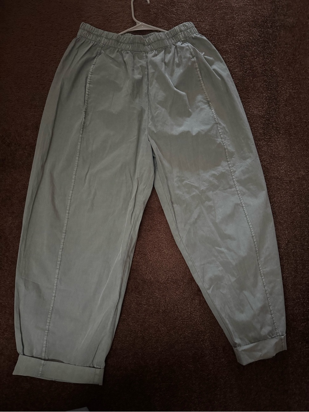 Free People women’s Light Green Elastic-Waist parachute